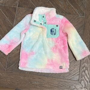 Marleylilly Monogrammed Kids Tie-Dye Fleece Sweatshirt MAJ